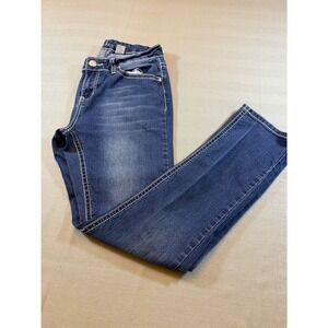 ND Weekend Womens Size 8 Dark Wash Lace Back Pocket Straight Leg  Stretch 1911